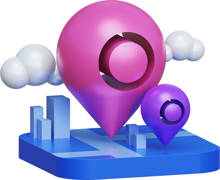 Pin Map 3D Icon
